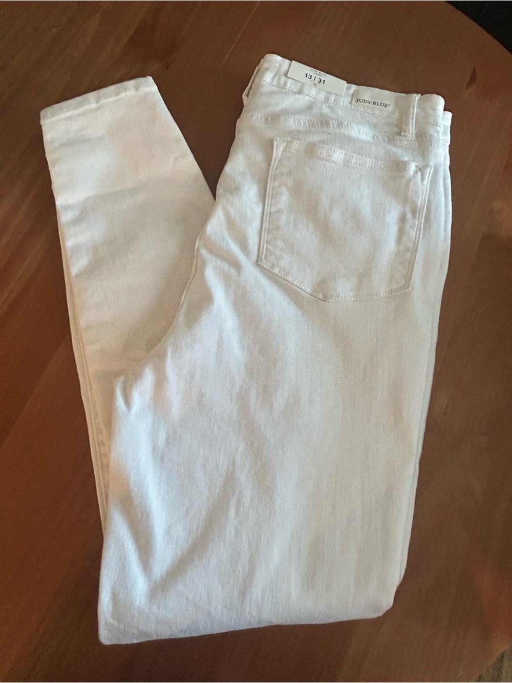 NWT Judy Blue White High Waist Skinny Jeans Size 13/31 Stretch Denim